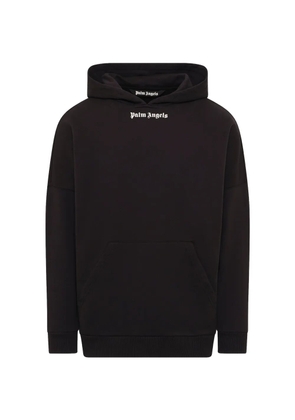 Palm Angels logo-print cotton hoodie - Black