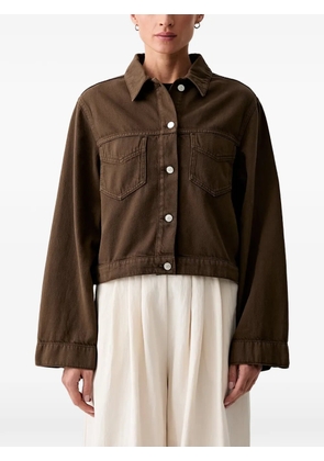 Marc O'Polo cropped flap-pocket jacket - Brown