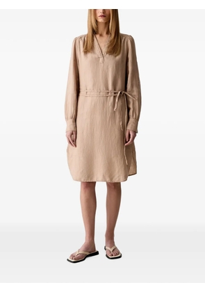 Marc O'Polo belted long-sleeve mini dress - Neutrals