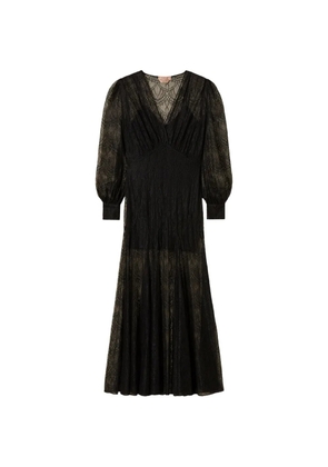 TWINSET Valenciennes lace long dress - Black