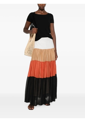 kaos colour-block tiered maxi skirt - Black