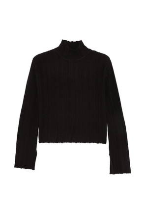 Alysi ribbed-knit high-neck sweater - Brown