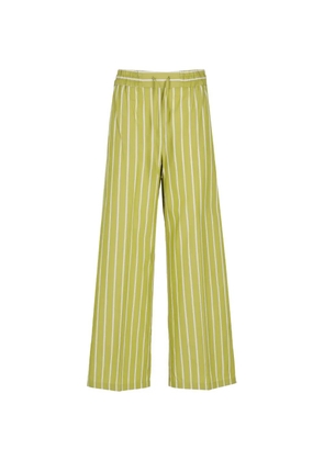 EMME striped drawstring-waist trousers - Green