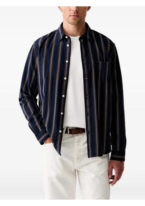 Marc O'Polo vertical-stripe chest-pocket shirt - Blue