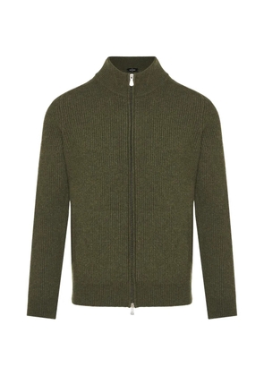 Gran Sasso ribbed-knit zip-up sweater - Green