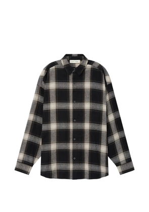 FEAR OF GOD ESSENTIALS plaid-pattern logo-print shirt - Black