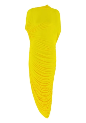 Ferragamo asymmetric draped midi dress - Yellow