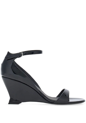 Ferragamo 70mm patent-finish leather sandals - Black
