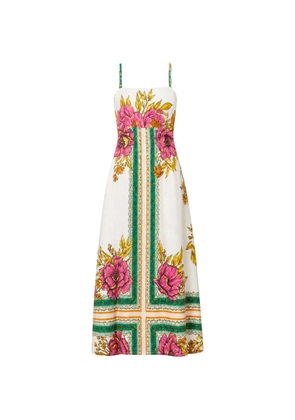 NEMA floral-print spaghetti-strap maxi dress - White