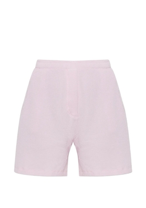 American Vintage Uscow waffle-knit cotton shorts - Pink