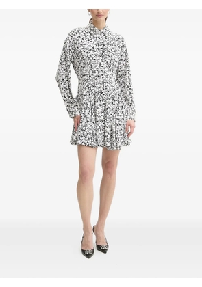 Michael Michael Kors floral-print pleated mini dress - Black