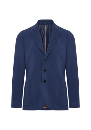 Enrico Mandelli notched-lapel single-breasted blazer - Blue