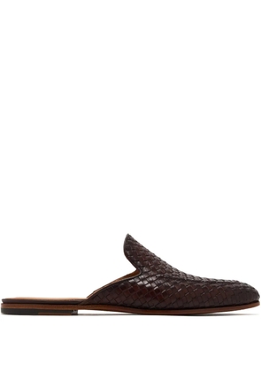 Magnanni woven leather slippers - Brown