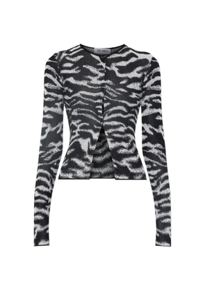The Attico animal-motif knit cardigan - Black
