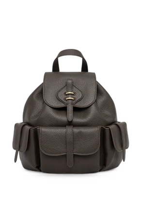 Coccinelle medium Mavery Pocket pebbled leather multi-pocket backpack - Brown