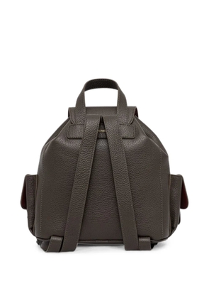 Coccinelle medium Mavery Pocket pebbled leather multi-pocket backpack - Brown