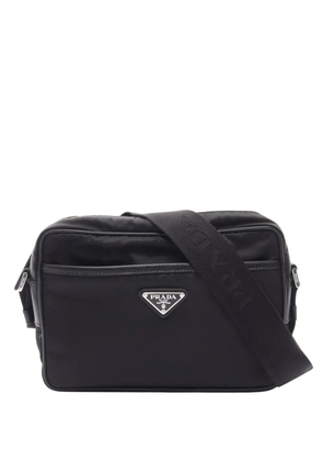 Prada Pre-Owned 2013-2026 Saffiano Trimmed Tessuto Camera Bag crossbody bag - Black