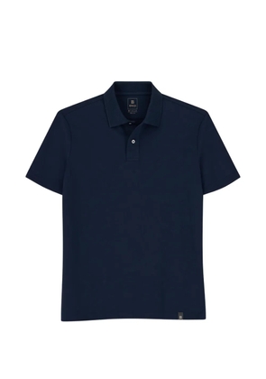 Boggi Milano polo in stretch cotton blend piqué Cool Jade-Fresh - Blue
