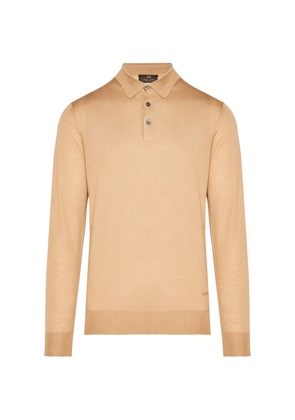 Enrico Mandelli long-sleeve polo shirt - Neutrals