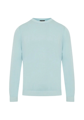 Enrico Mandelli crew-neck ribbed-trim sweater - Blue