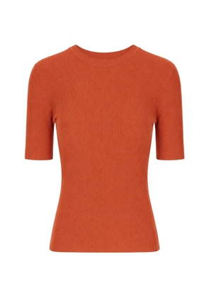 P.A.R.O.S.H. ribbed-knit short-sleeve T-shirt - Orange