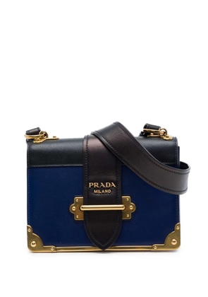 Prada Pre-Owned 2010-2026 Saffiano Trimmed City Calf Cahier crossbody bag - Blue