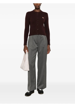 Maison Kitsuné logo-patch cardigan - Purple