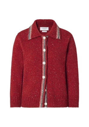 Thom Browne Hector pointelle-knit cardigan - Red
