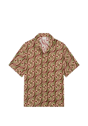 Drôle De Monsieur geometric-print short-sleeve shirt - Green