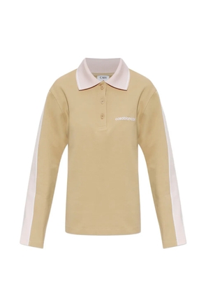 Casablanca logo-embroidered long-sleeve sweater - Neutrals