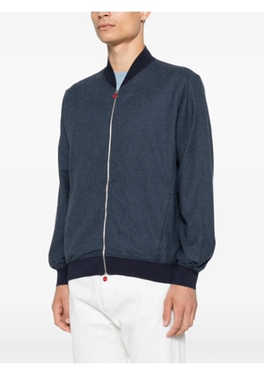 Kiton zip-up bomber jacket - Blue