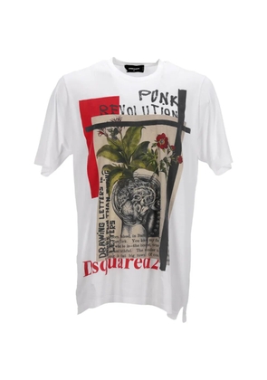 DSQUARED2 graphic-print cotton T-shirt - White