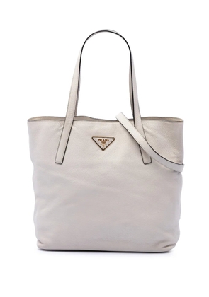 Prada Pre-Owned 2000-2013 Vitello Daino Open Convertible Tote satchel - White