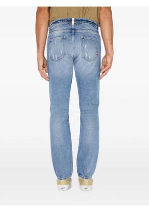 AMISH whiskered skinny-fit jeans - Blue