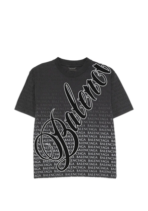 Balenciaga short-sleeved allover T-shirt - Black