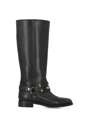 PINKO harness-detail leather boots - Black