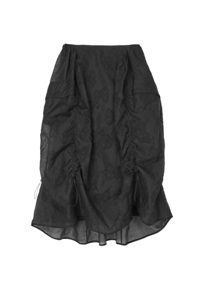 Cecilie Bahnsen Fuana papillon-matelassé full midi skirt - Black