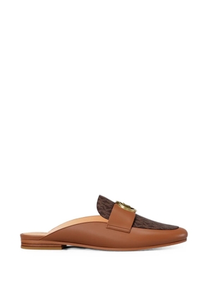 Michael Kors Mckenzie logo-plaque leather mules - Brown