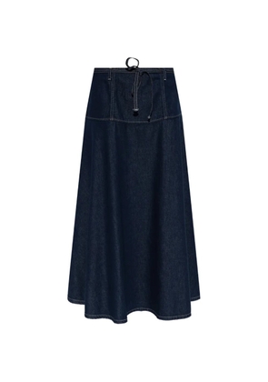 SAMSOE SAMSOE Satilly drawstring-fastening midi skirt - Blue