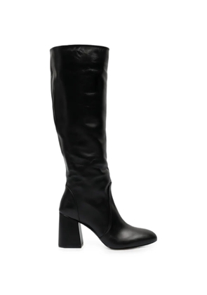 Stuart Weitzman glossed-leather knee boots - Black