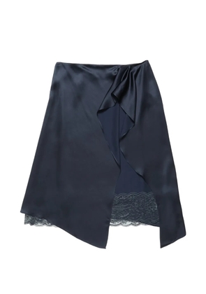 Acne Studios layered satin skirt - Blue