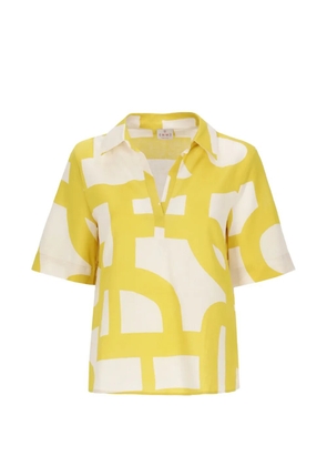 EMME abstract-print short-sleeved shirt - Yellow