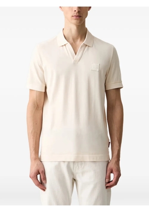 Joop! logo-patch V-neck shirt - Neutrals