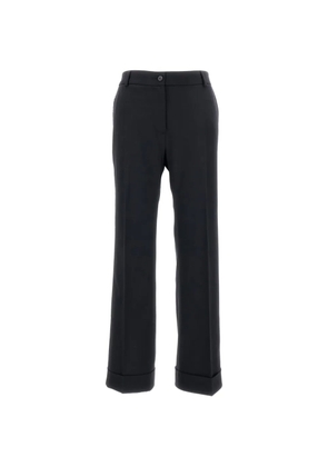 Alberto Biani tailored turned-up-hem trousers - Black