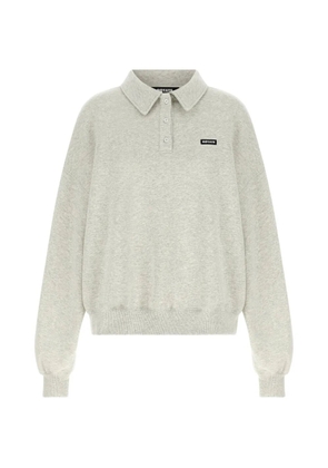 ROTATE BIRGER CHRISTENSEN balloon-sleeve polo top - Grey
