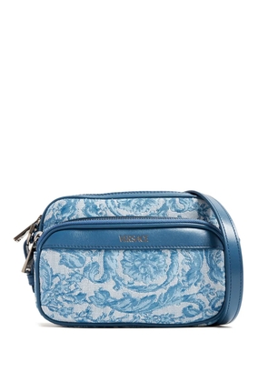 Versace Barocco-print messenger bag - Blue