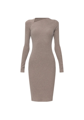 MM6 Maison Margiela asymmetric ribbed-knit dress - Neutrals