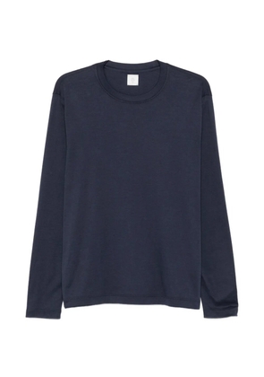 Eleventy crew-neck long-sleeved T-shirt - Blue