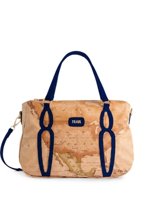 ALVIERO MARTINI 1° CLASSE Geo Classic map-print tote bag - Neutrals
