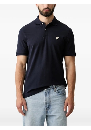 GUESS USA logo-patch polo shirt - Blue